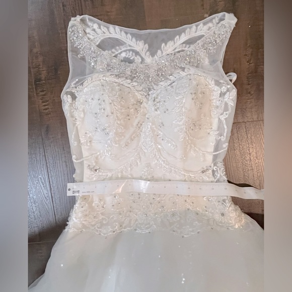Sparkling Sleeveless Wedding Dress - Picture 9 of 10